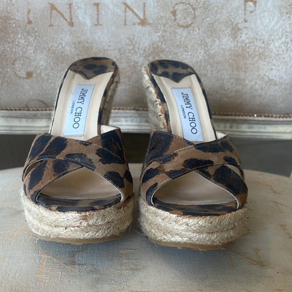 Jimmy Choo Leopard Print Wedges